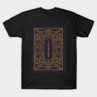 Steampunk Polyhedral Dice Sword T-Shirt